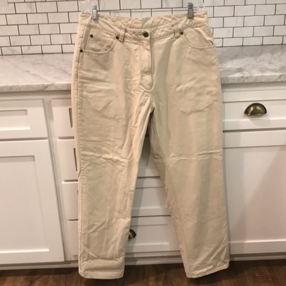 Woolrich Denim - Woolrich Alderglen Flannel Pants Womens 14 Khaki Tan Jeans Chino Ranch Lined